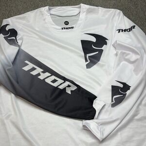 THOR Pulse S7 MX Jersey Men's Size 2XL Whiteout Motocross Off-Road Performance